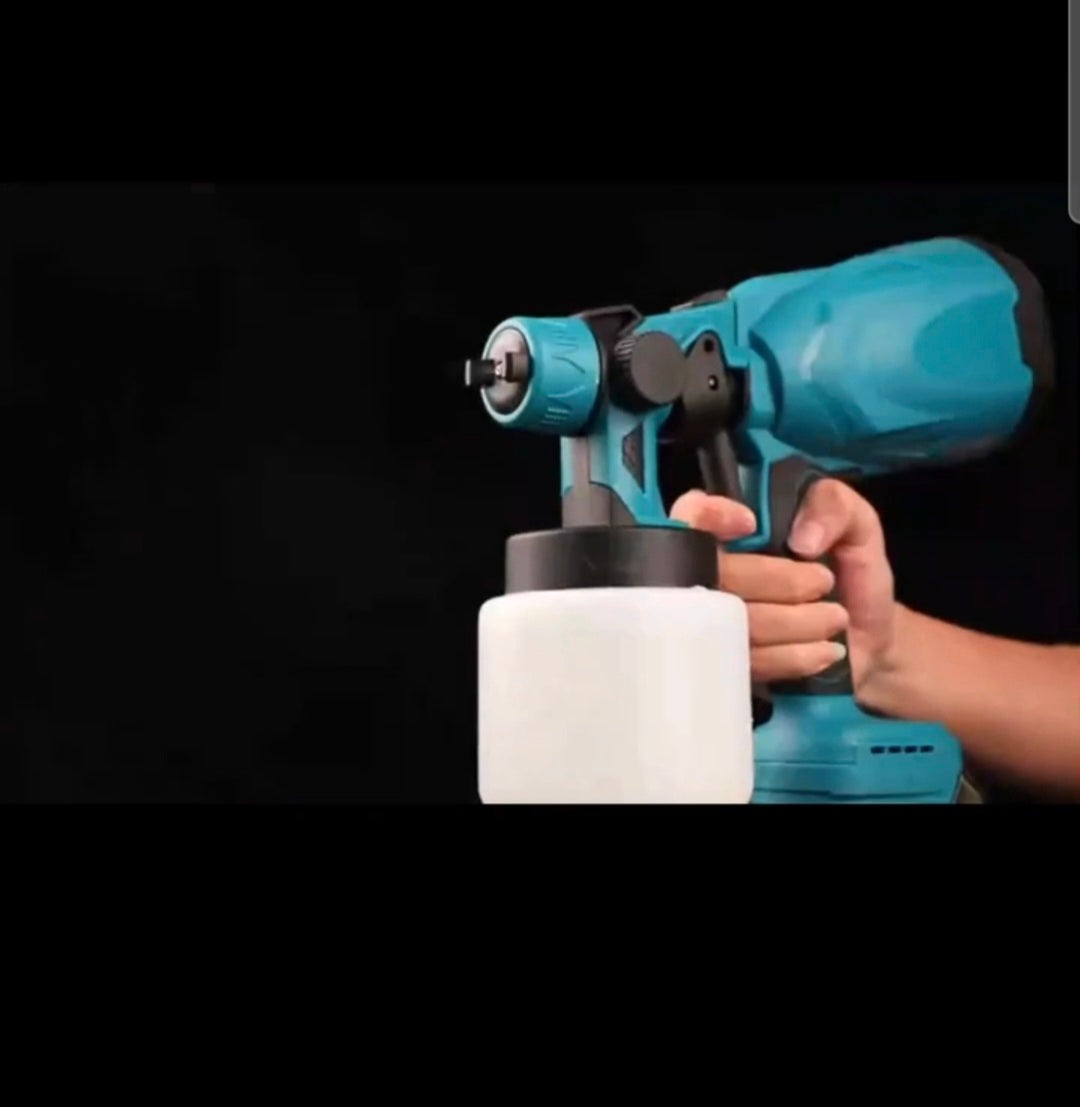 1pc Portable Wireless Electric Paint Sprayer, High Pressure Spray Gun With Lithium-Ion Battery, Easy To Clean, Suitable For Home Decor, Furniture, Cabinets, Fences, Can Be Used Indoors And Outdoors, Ideal Tool For DIY Work!